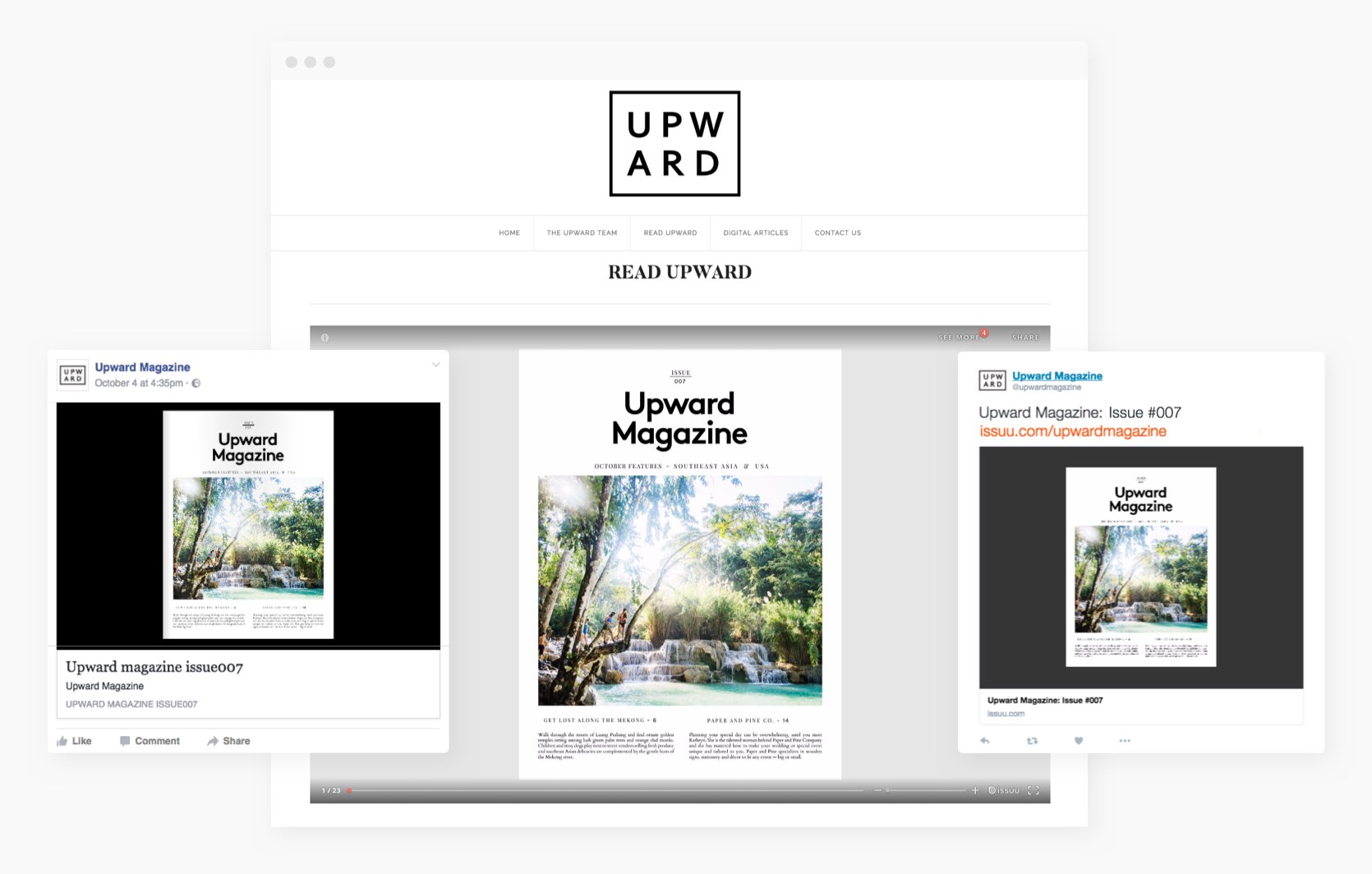Issuu on a variety of platforms